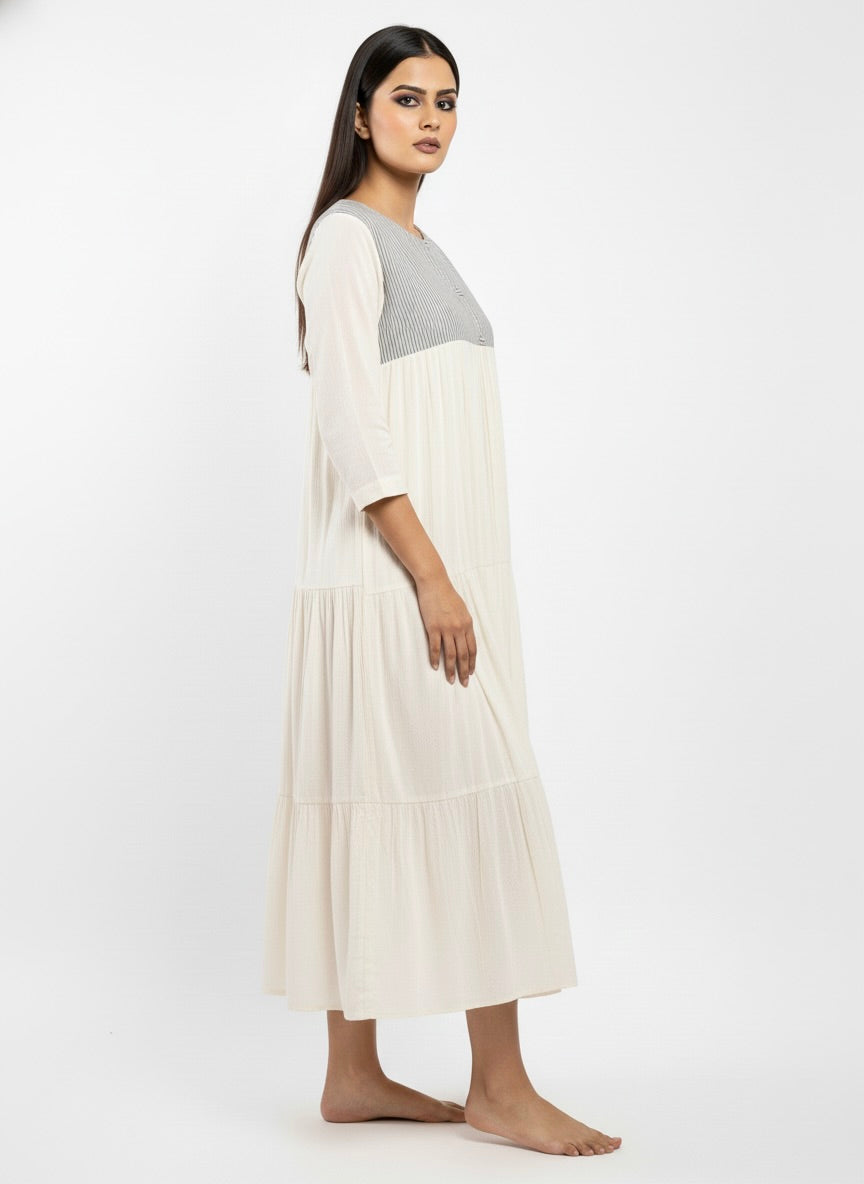 Ivory Cascade Dress