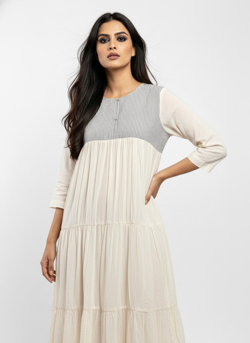 Ivory Cascade Dress