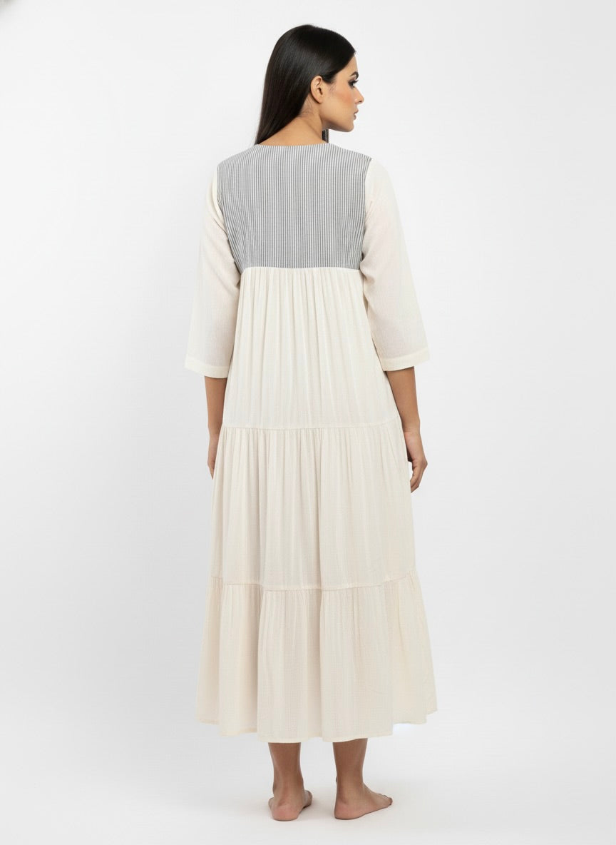 Ivory Cascade Dress