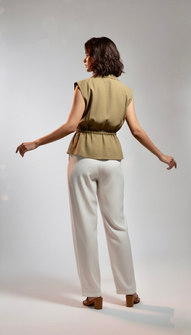 Olive Sleeveless Top