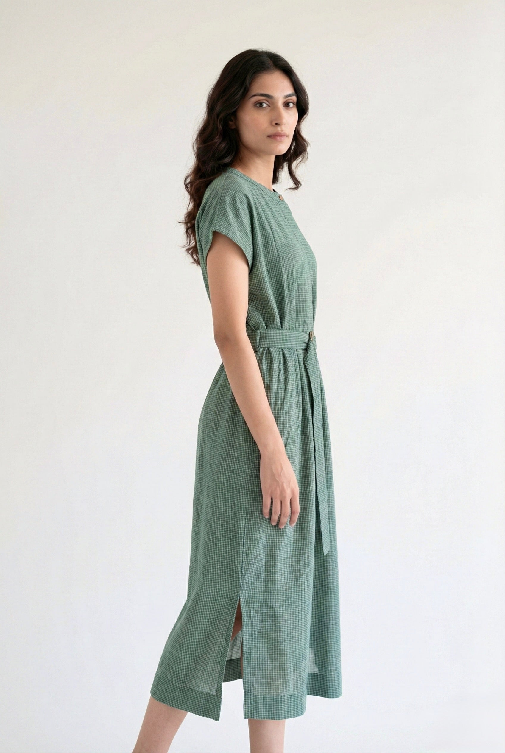 Greenstone Check Dress