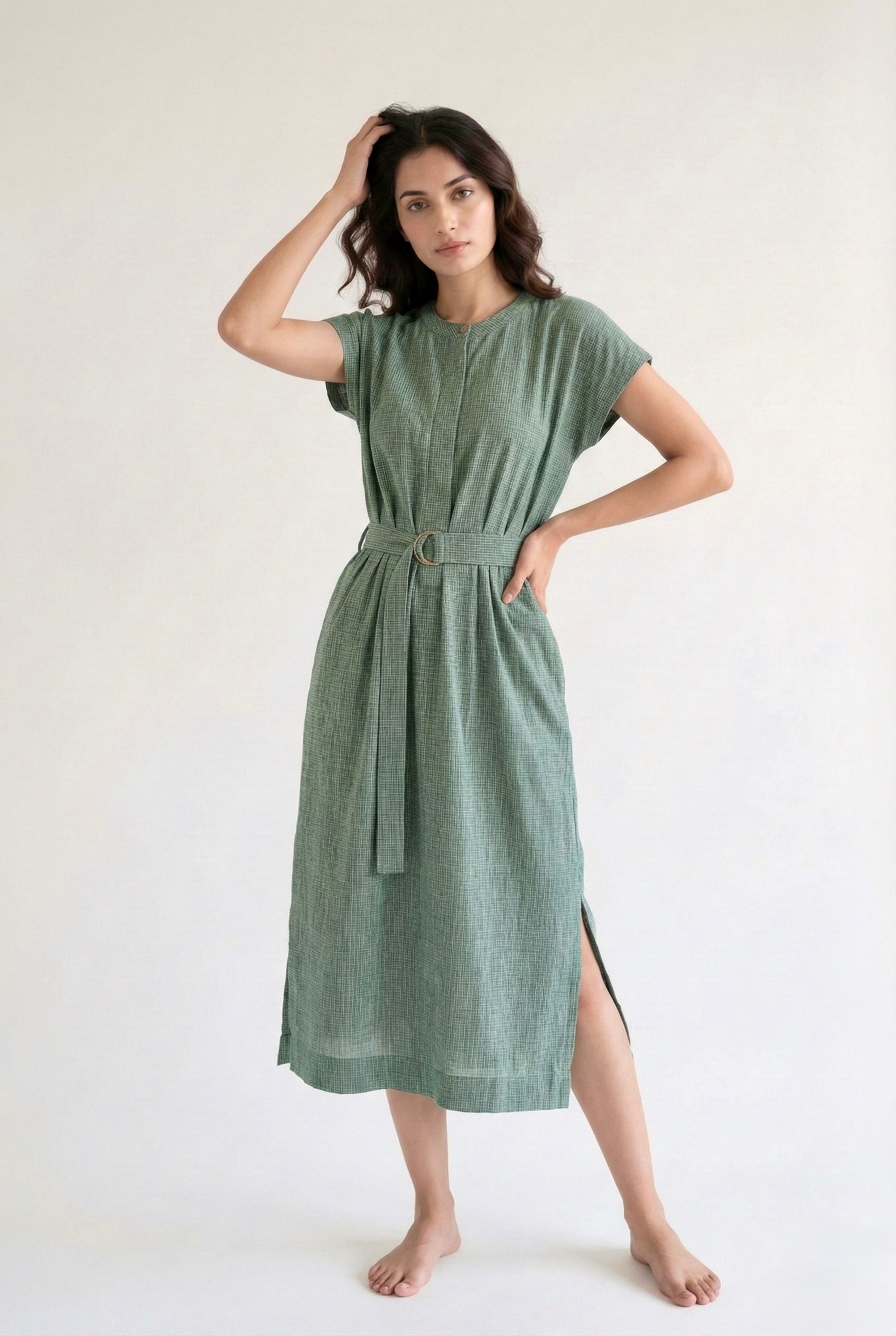 Greenstone Check Dress